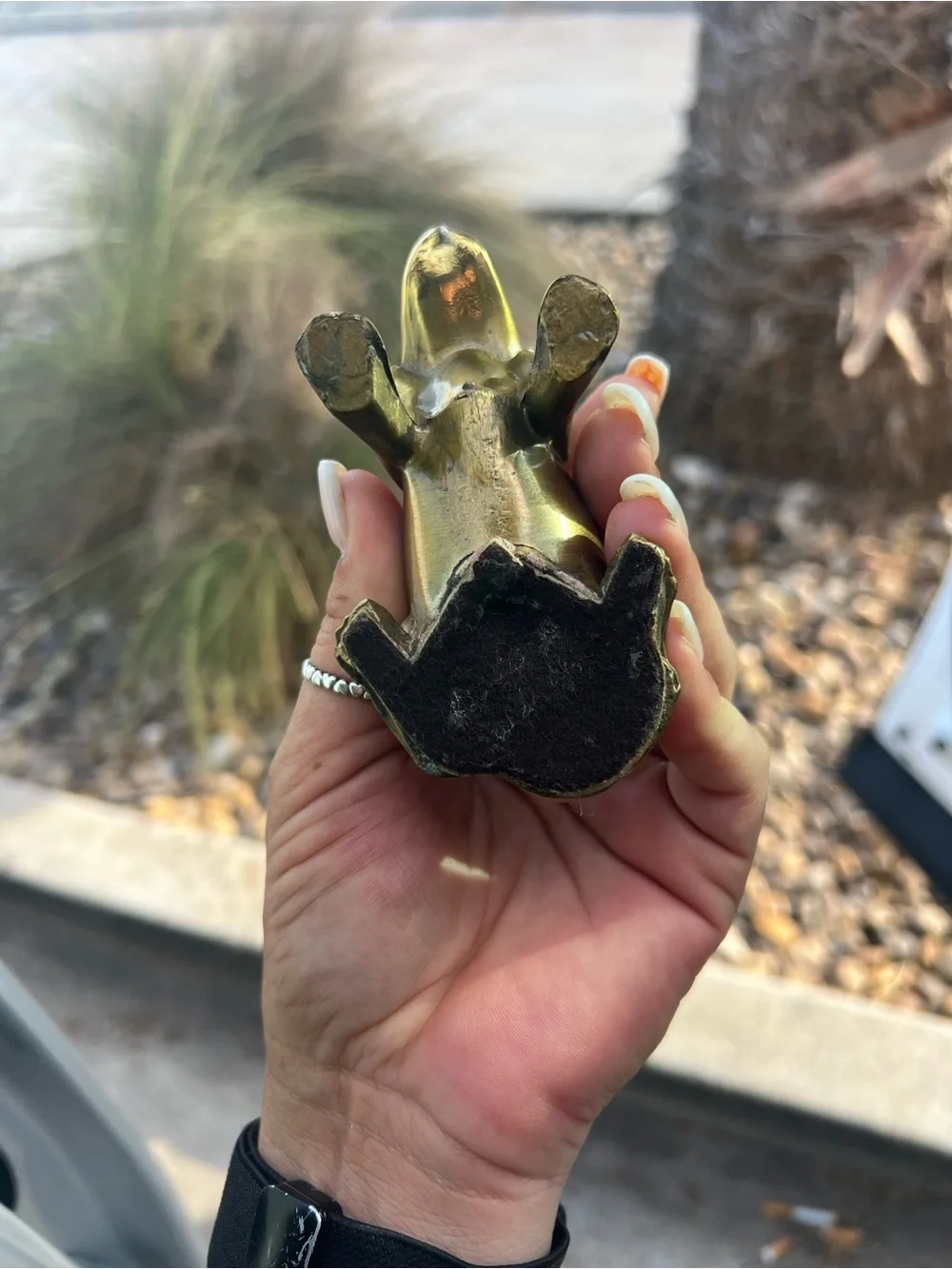 Vintage brass basset